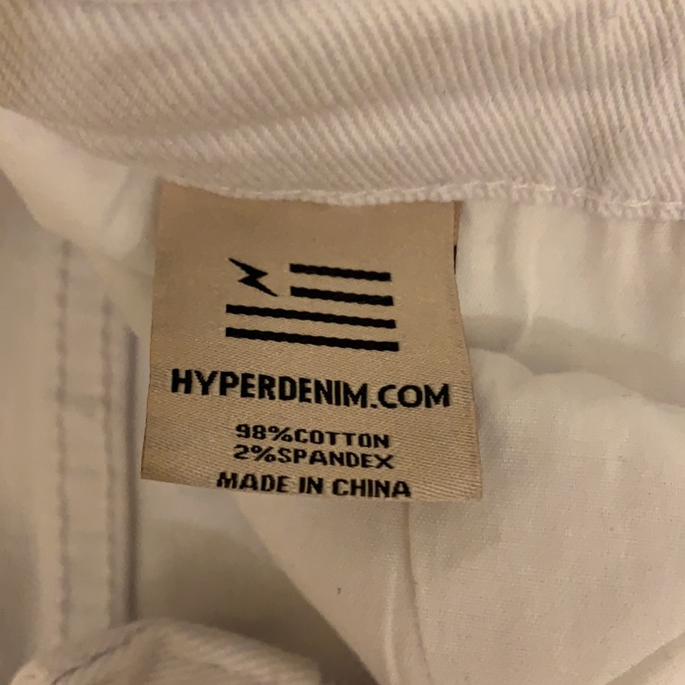 Hyper denim White Nate Zipper Pants - Picture 4 of 5